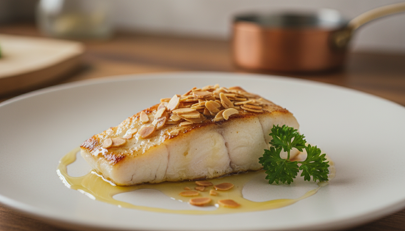 Filet de poisson blanc ou Truite et Huile d'amande