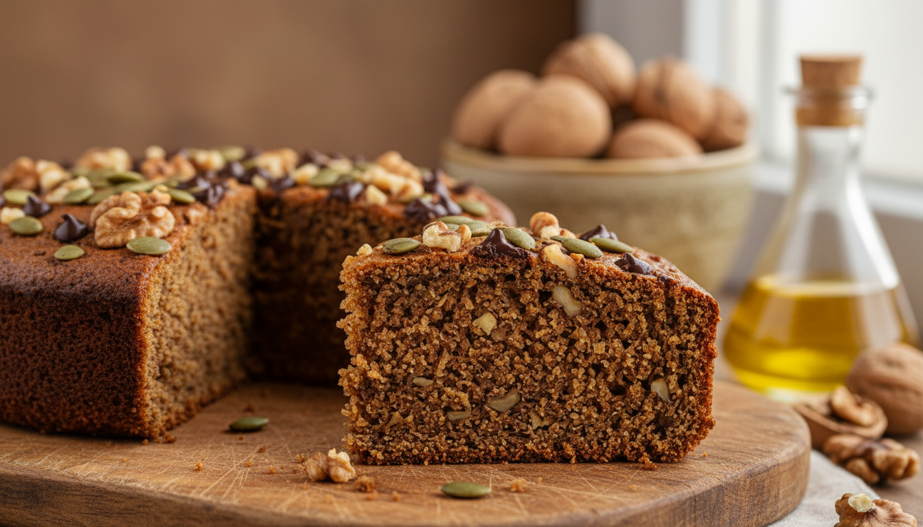 Cake protéiné à la farine de noix