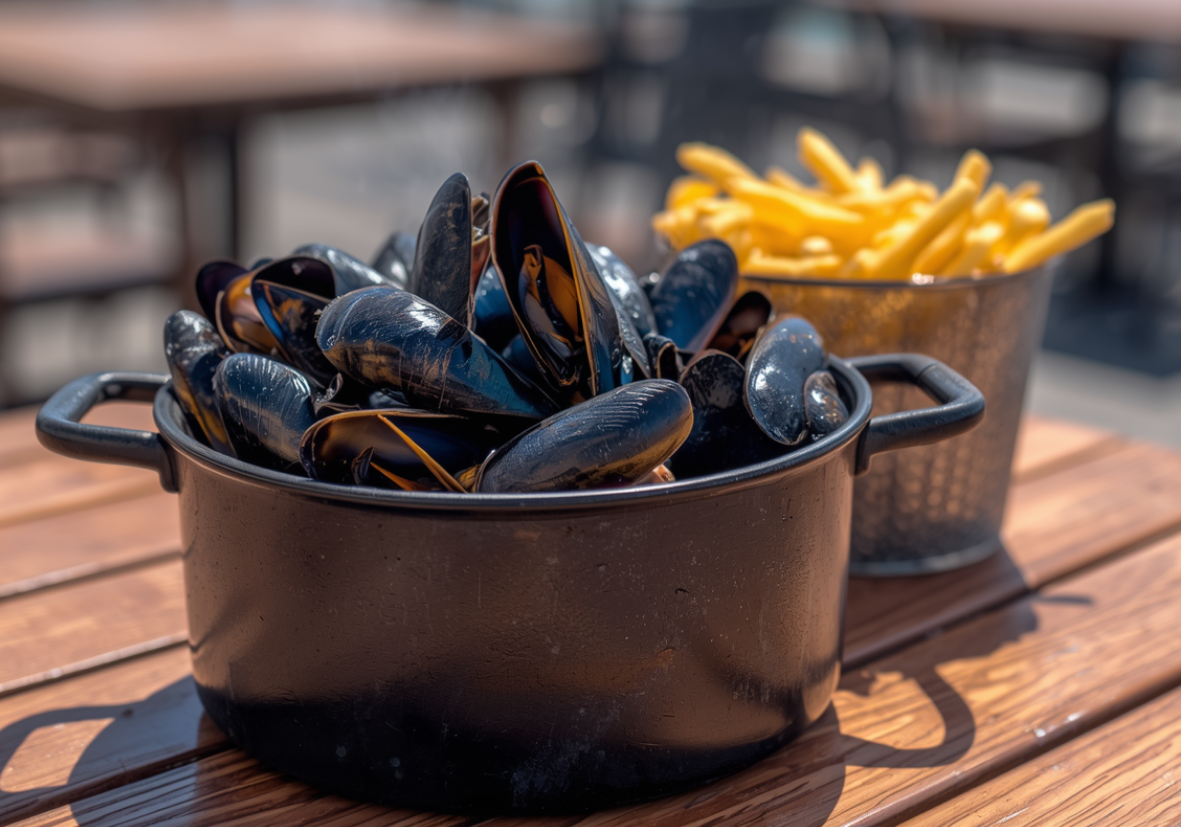 Restaurant la cabana del port moules de bouchots et frites maison 