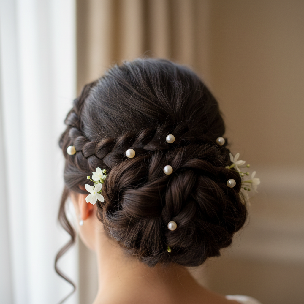 Préparez votre grand jour avec notre essai chignon de mariage à Vienne réalisé sur mesure dans notre salon. Cette prestation permet de tester et personnaliser votre coiffure de mariée selon votre style, votre robe et vos envies afin d’obtenir un résultat élégant, harmonieux et parfaitement adapté à votre mariage. Profitez de l’expertise de notre équipe pour créer un chignon raffiné, durable et inoubliable pour le plus beau jour de votre vie.