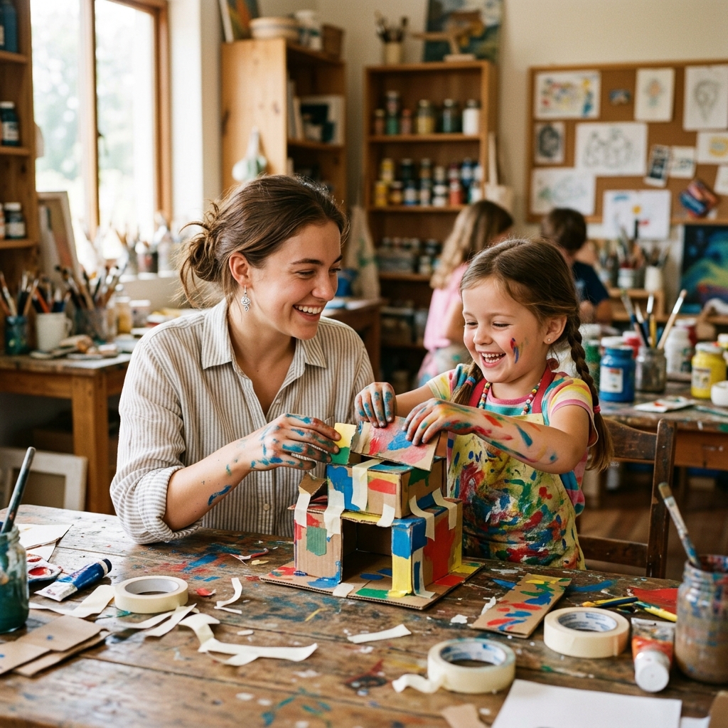 Atelier artistique enfants à Galgon, activités manuelles et peinture, cours réguliers mercredi Fronsac et Lalande
