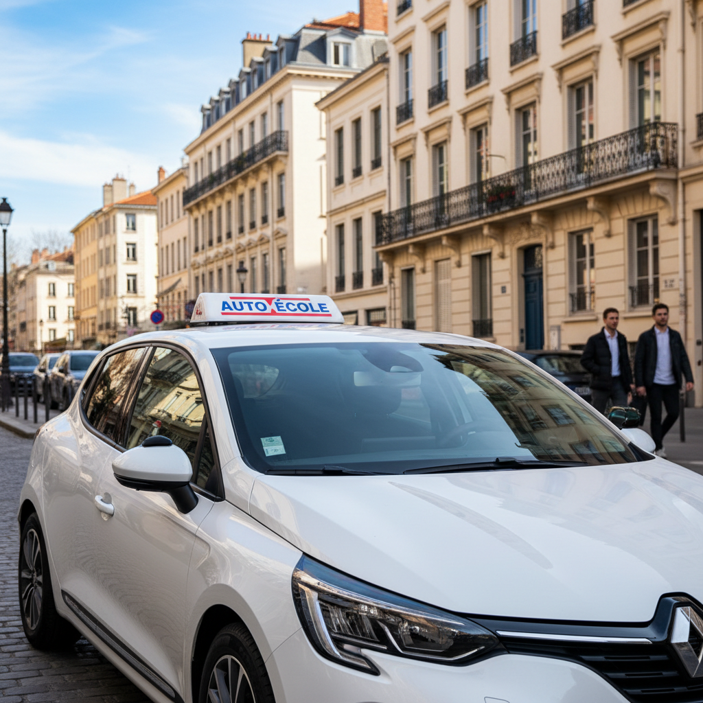Entrée de l'auto-école Histoire de Permis à Lyon
