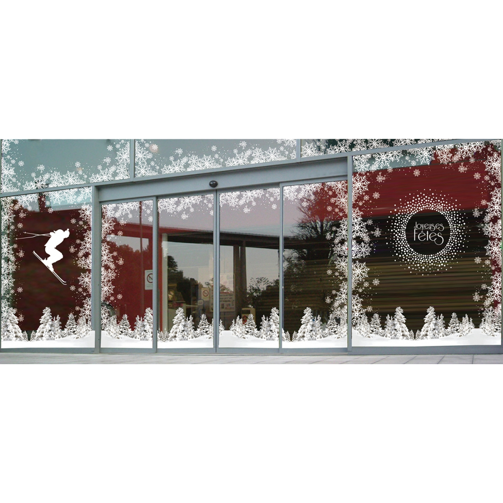Cr11 sticker couronne de flocons joyeuses fetes 1 