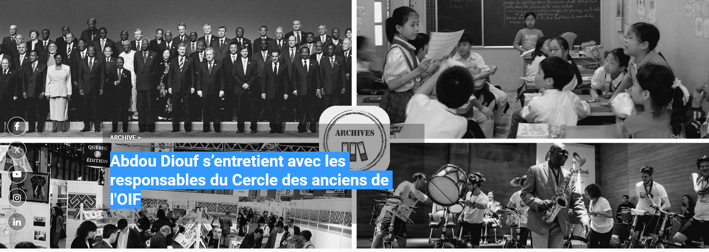 Abdou Diouf s’entretient avec les responsables du Cercle des anciens de l'OIF