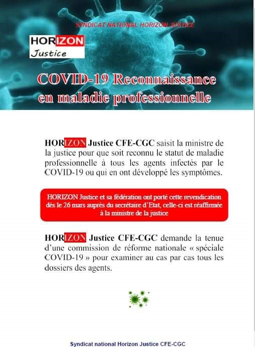 COVID19 - HORIZON JUSTICE MALADIE PRO