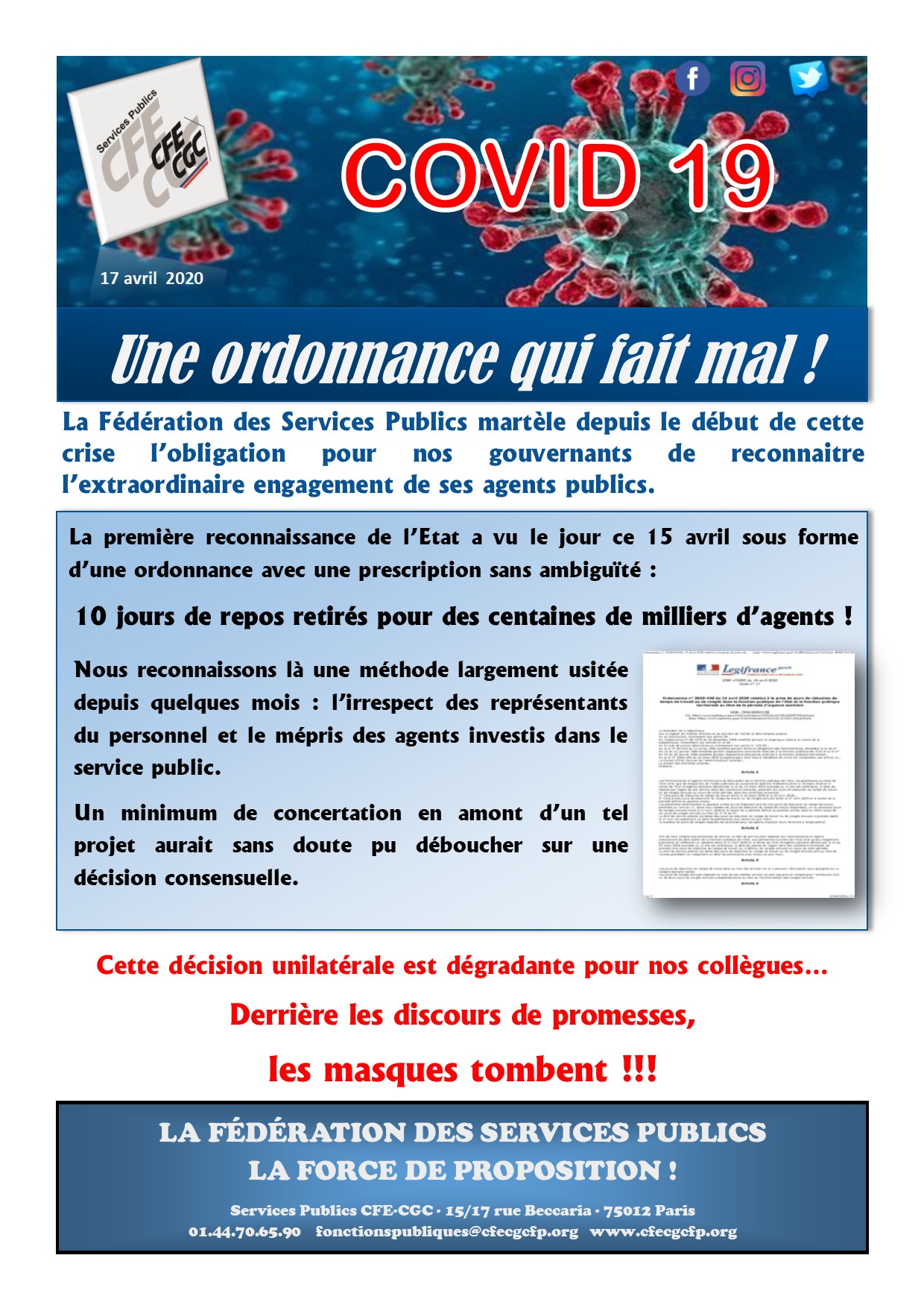COVID19 - UNE ORDONNANCE QUI FAIT MAL