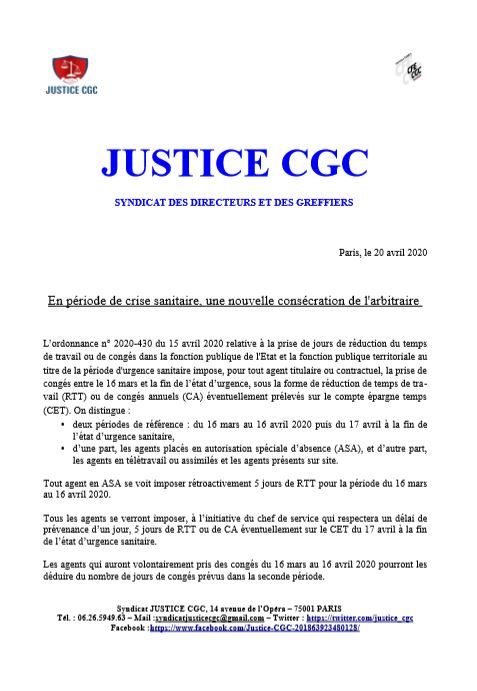 COVID19 - JUSTICE CGC - RTT PRIMES