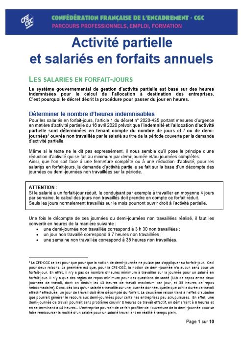 COVID19 - activité partielle et salariés
