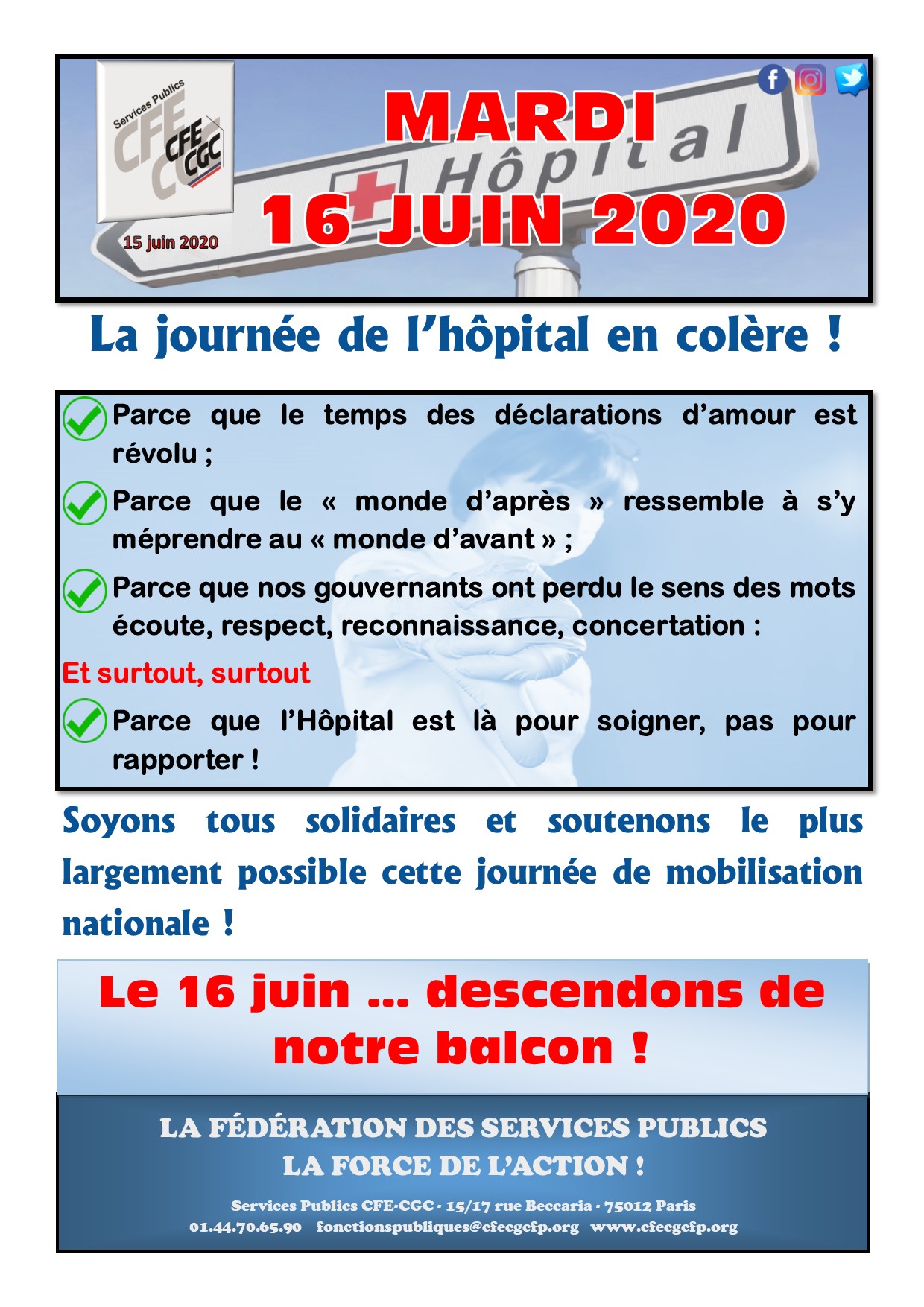 CFE-CGC SP - Journée Hôpital en colère