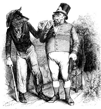 Grandville leLoup Et Le Chien