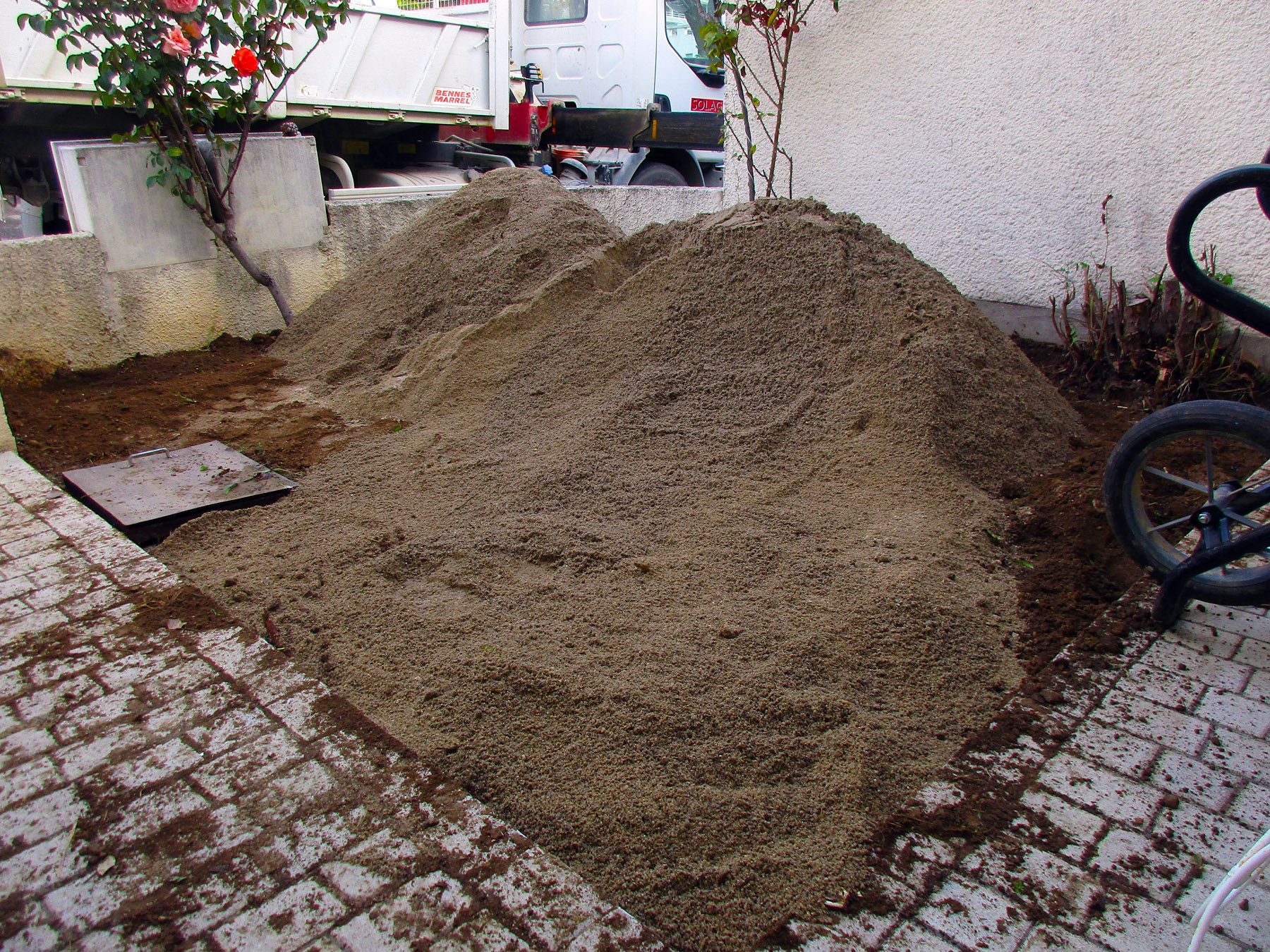 Pendant 4 apport sable