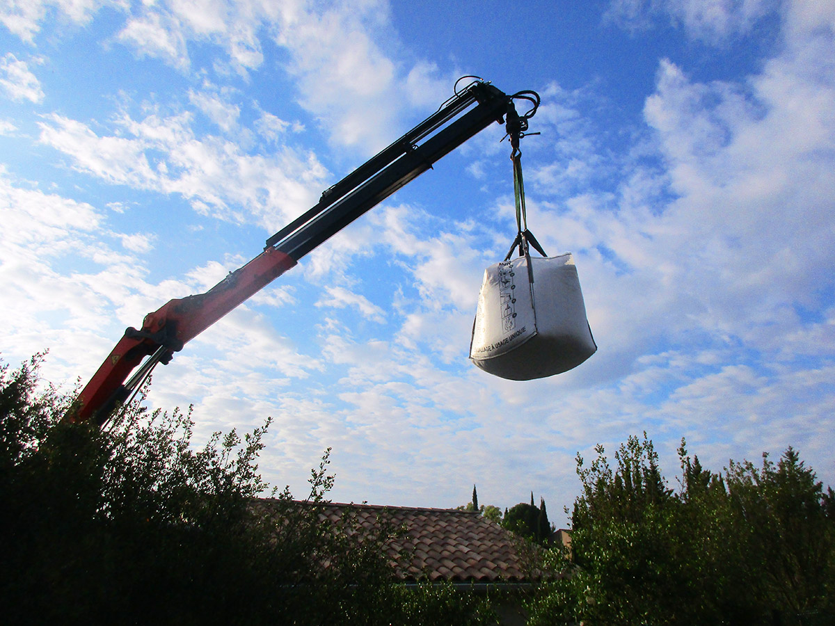 Grue big bag terre vegetale