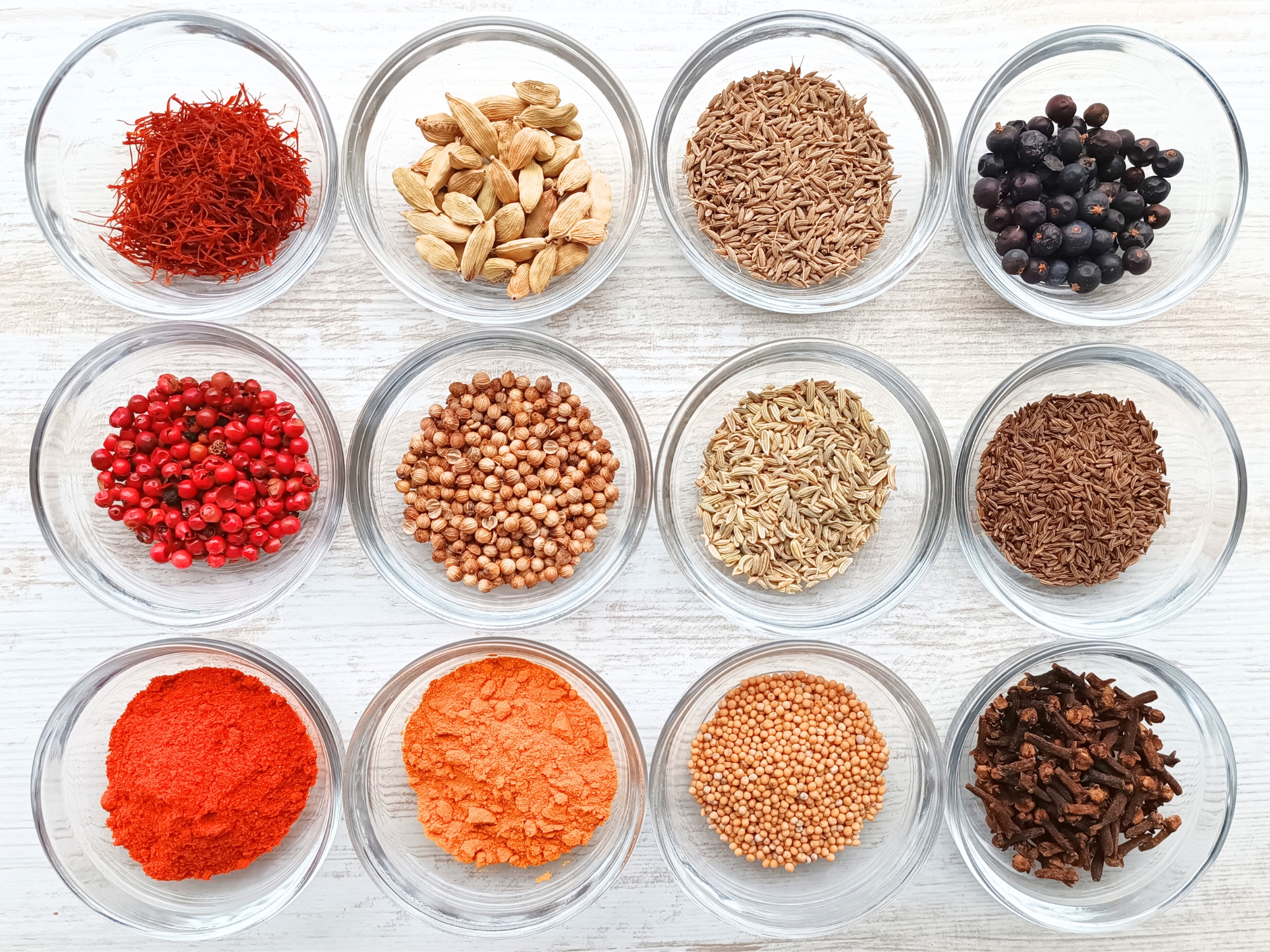 Palette colorée d’épices avec un dégradé de couleurs