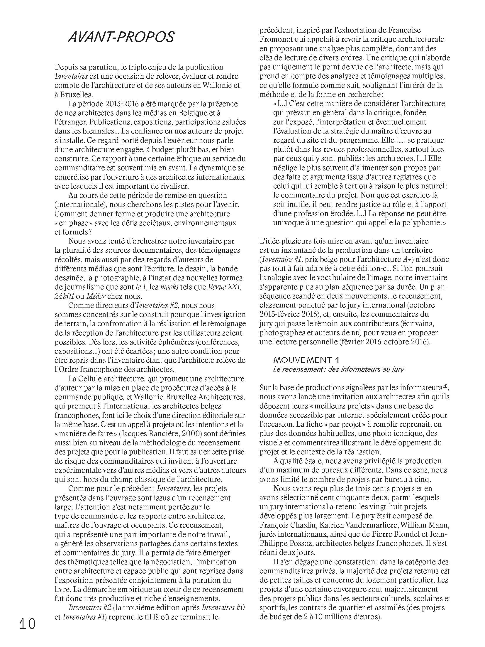Avant propos page 1