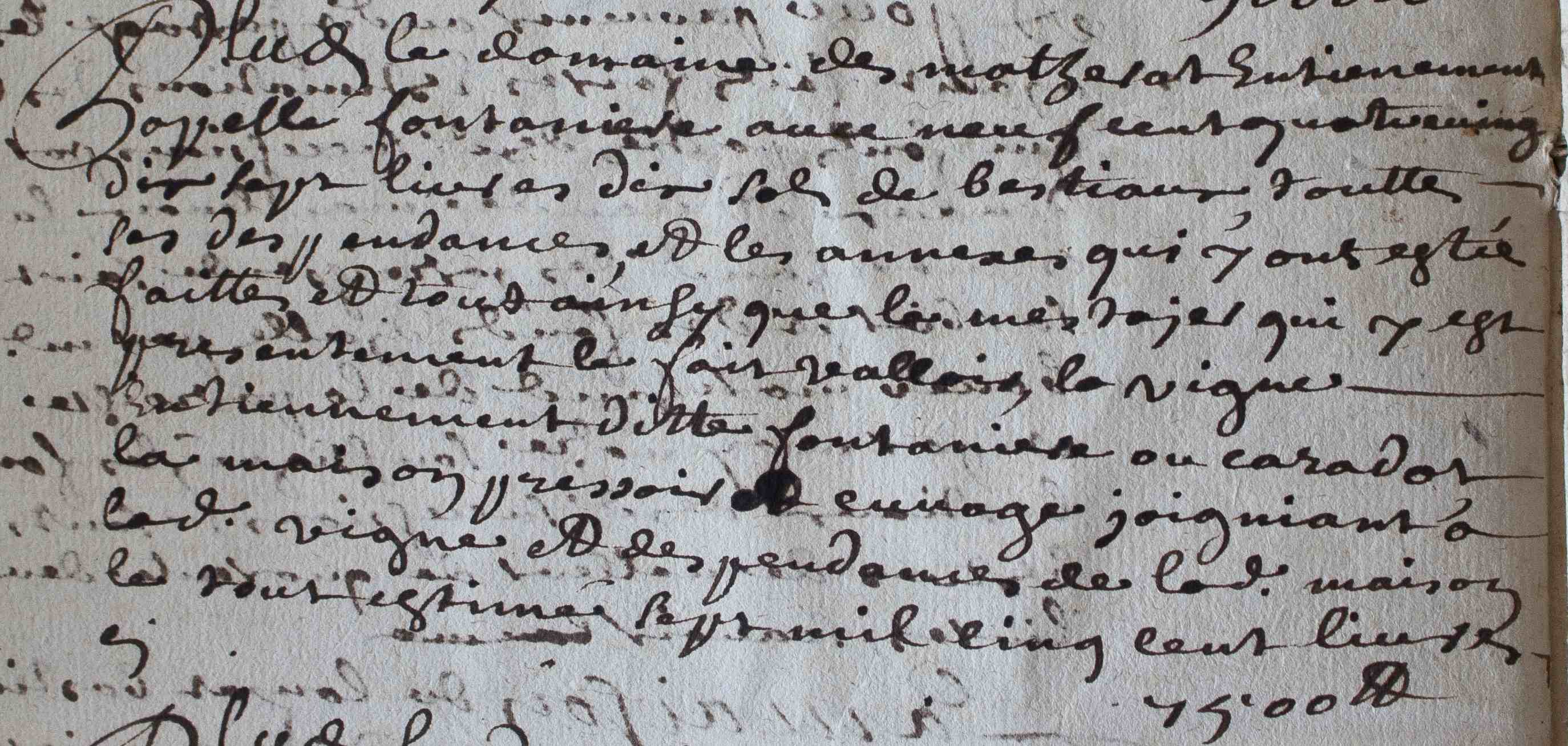 Inventaire fontaniere 1722