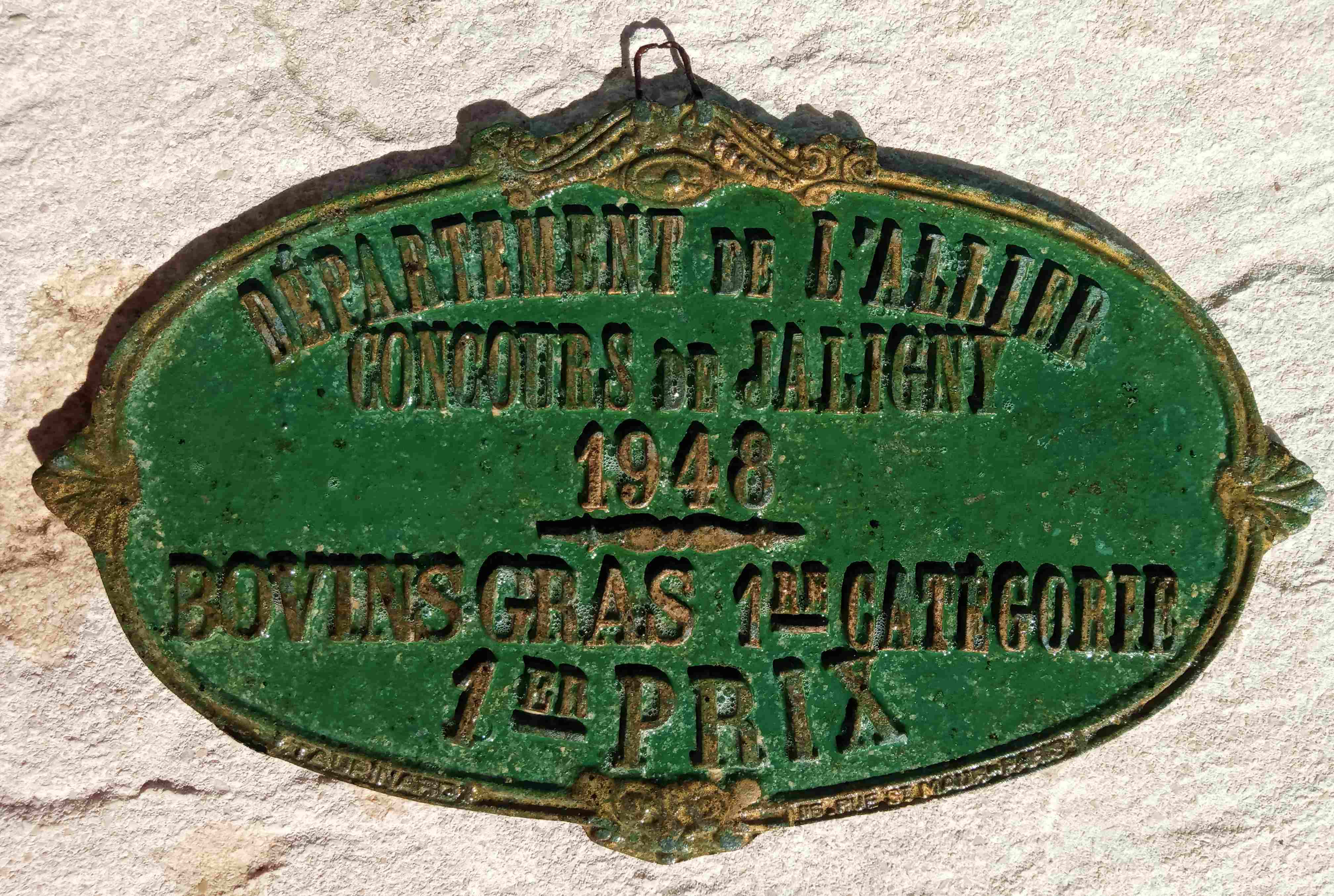 Plaque concours agricole 1948