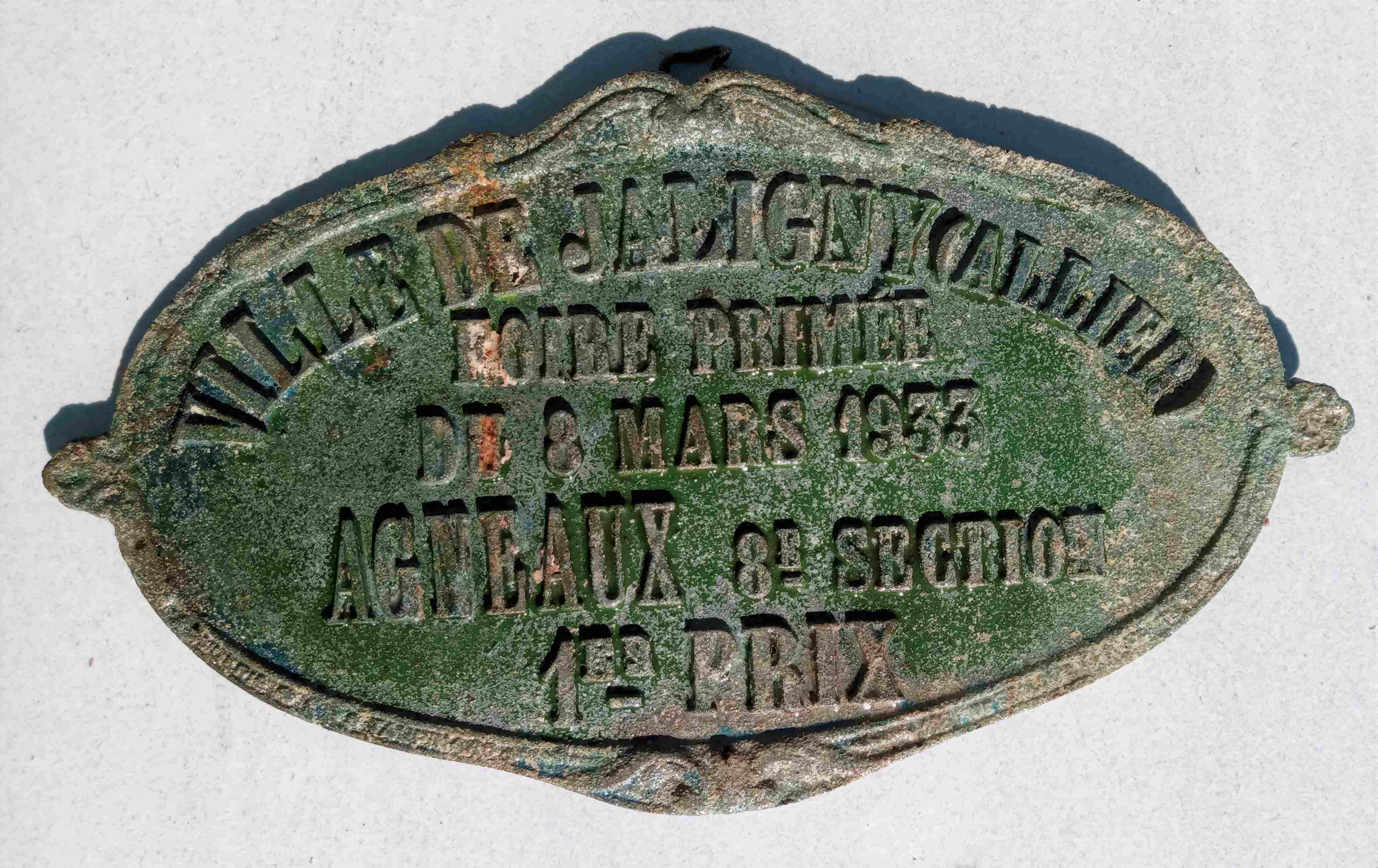 Plaque foire primee 1933