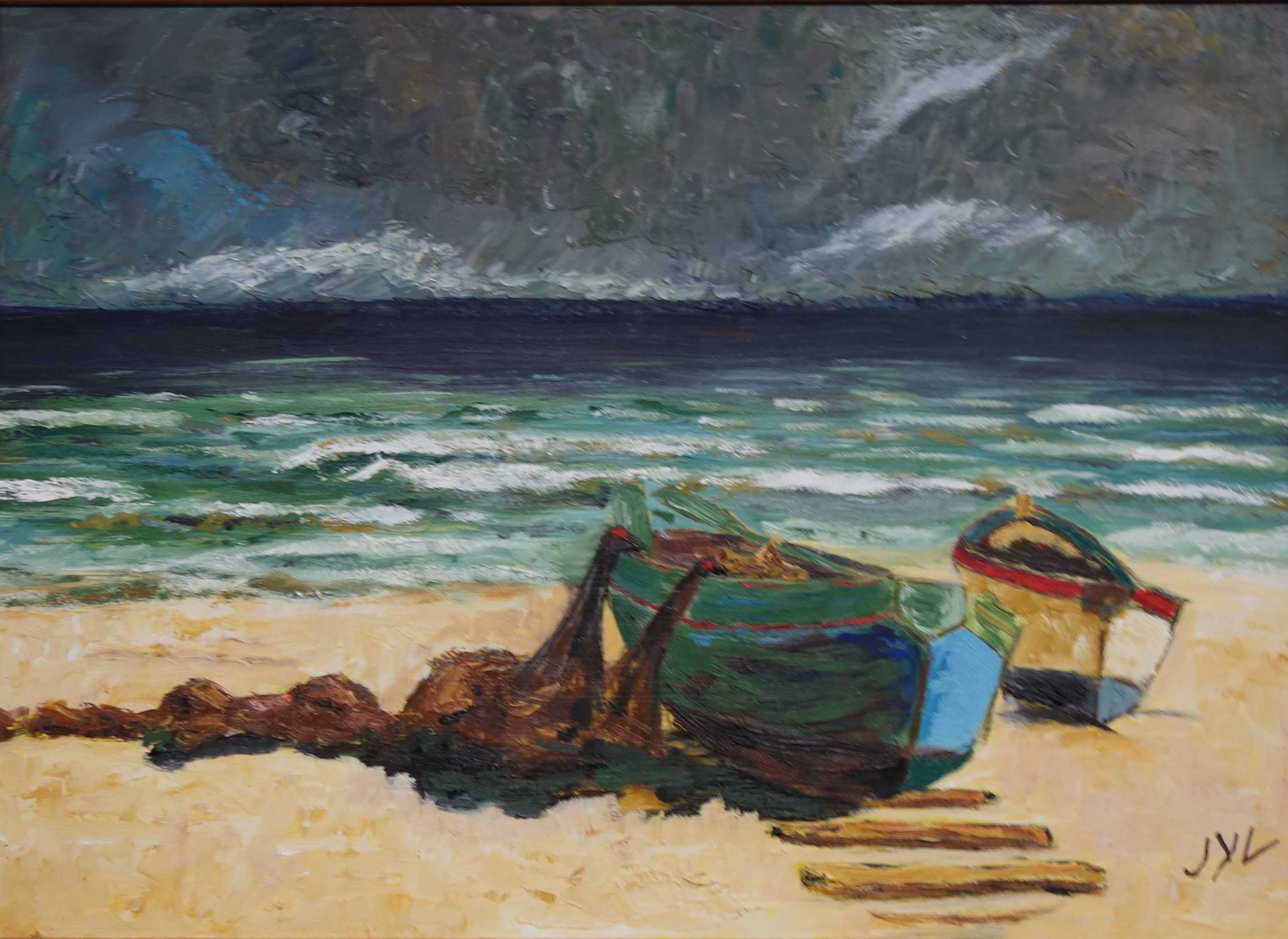 Exposition de peintures de Jean-Yves Le Brishoual à la buvette des VG