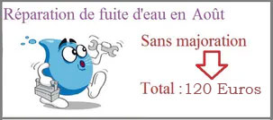 Réparation fuite d’eau en août
