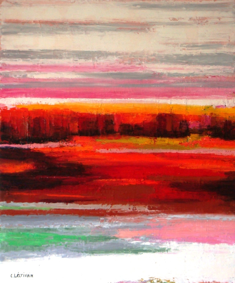 Lecrivain la ville 54 x 65 cm huile sur toile