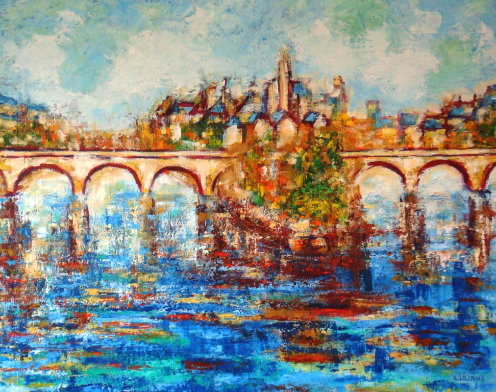 Lecrivain paris l ile de la cite 92 par 81 cms