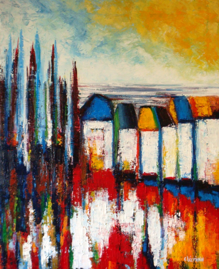 Lecrivain les cabanes 73 par 60 cm