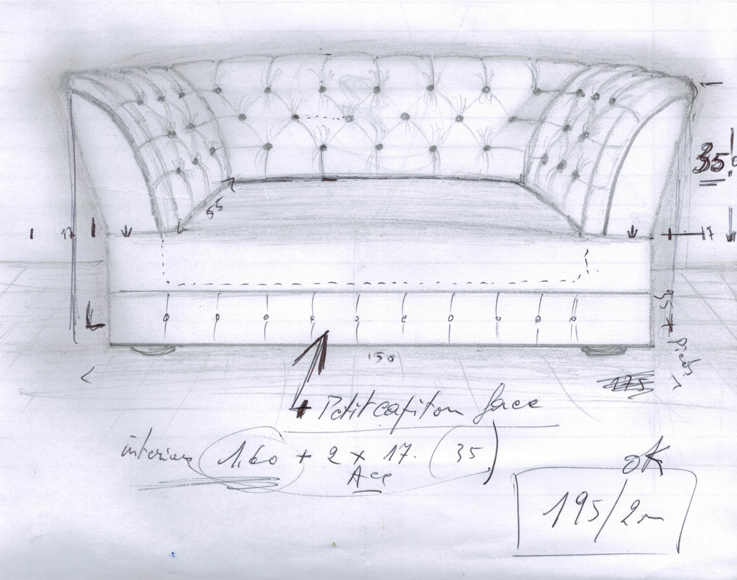 Banquette maison capitonnee