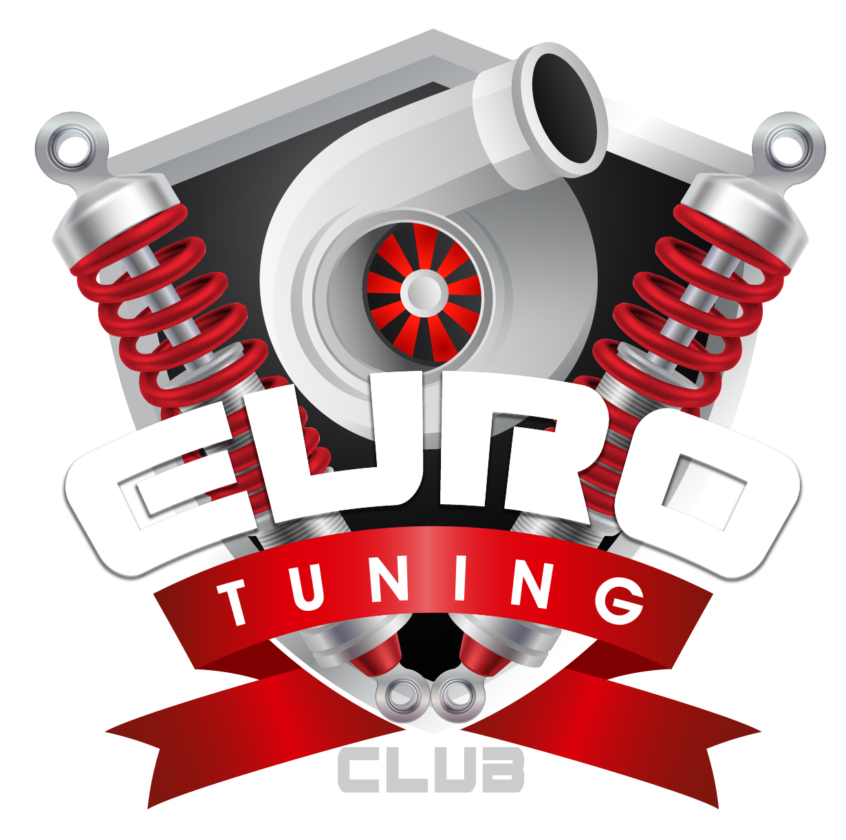 White euro tunning club logo