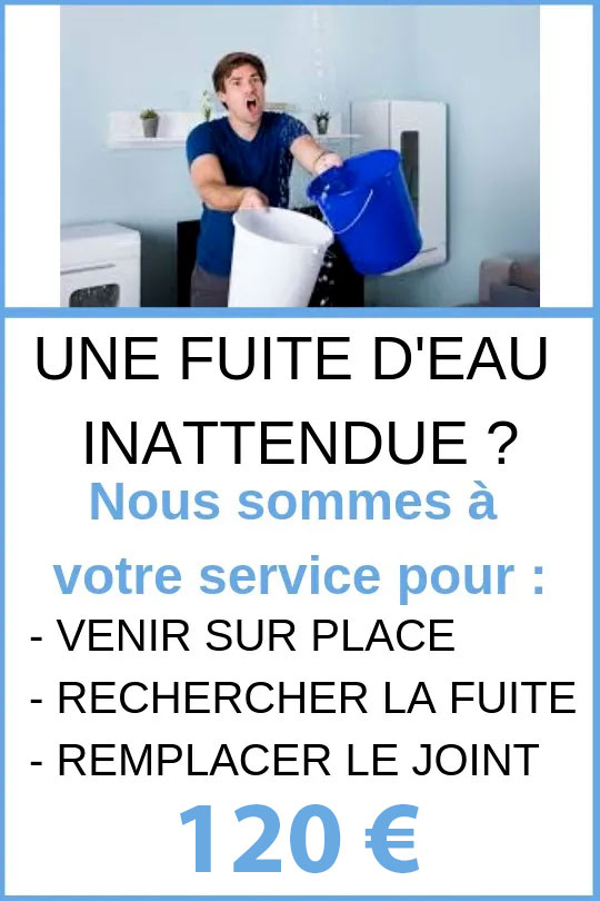 réparation fuite d'eau  le raincy
