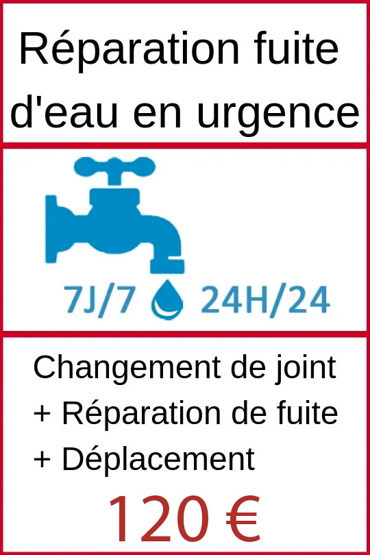urgence fuite d'eau plombier le raincy