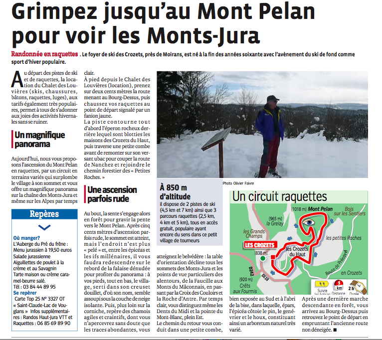 Raquettes mont pelan