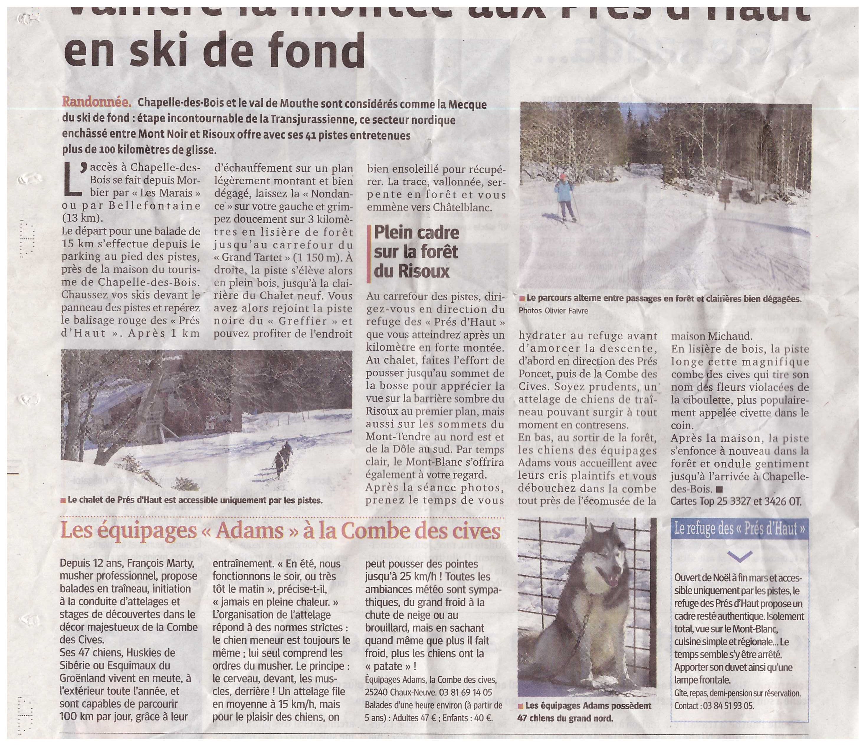 Ski de fond chapelle des bois