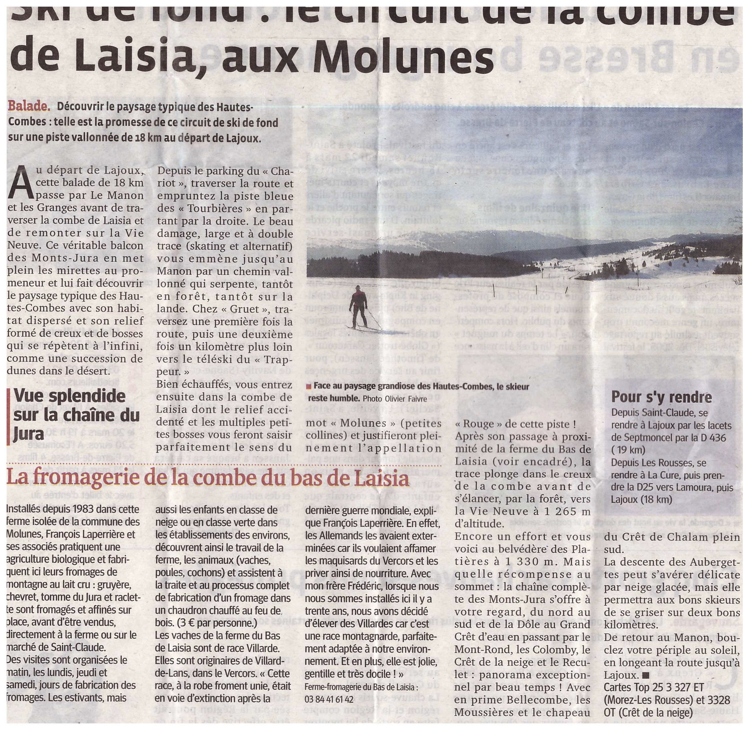 Ski de fond combe laisia