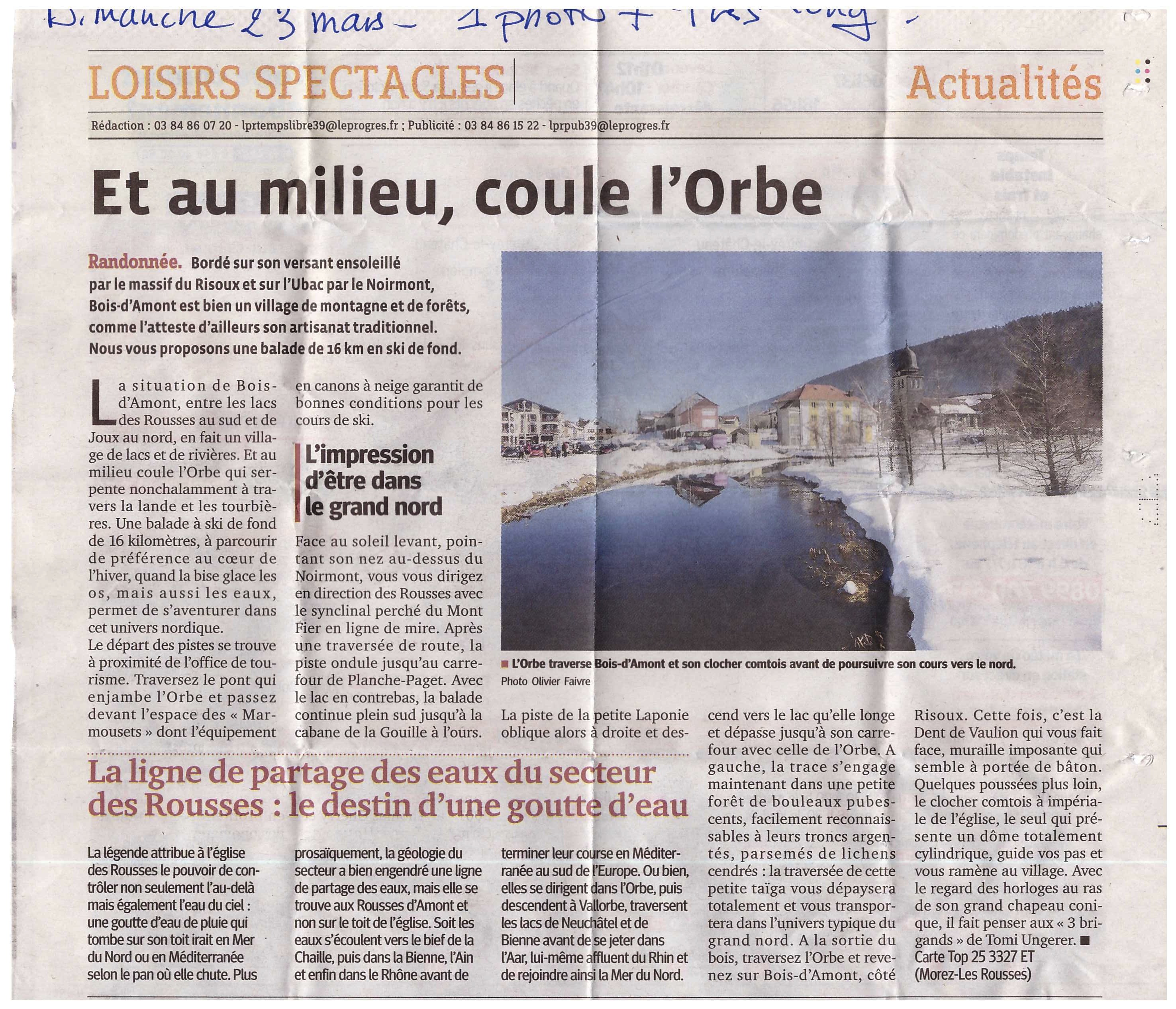 Ski de fond orbe
