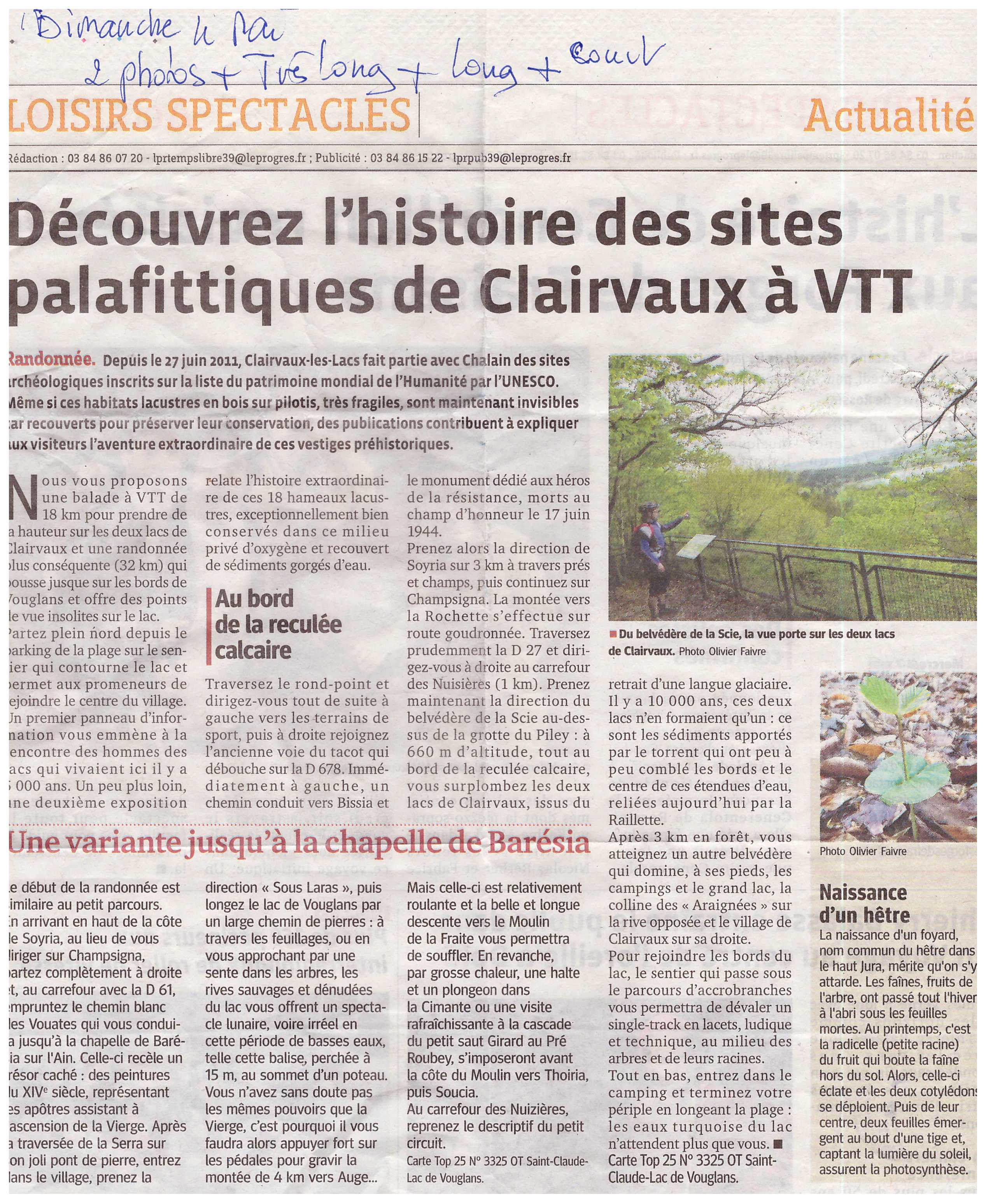 Vtt clairvaux vouglans