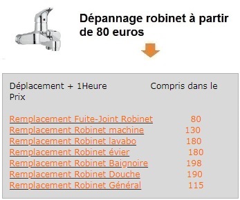 Tarifs dépannage robinet Marne-la-Coquette