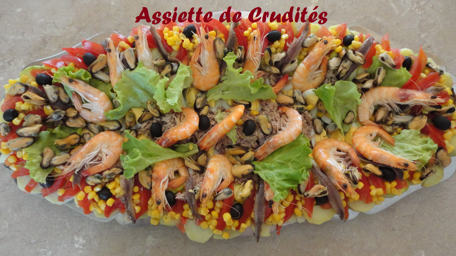 Assiette de crudites