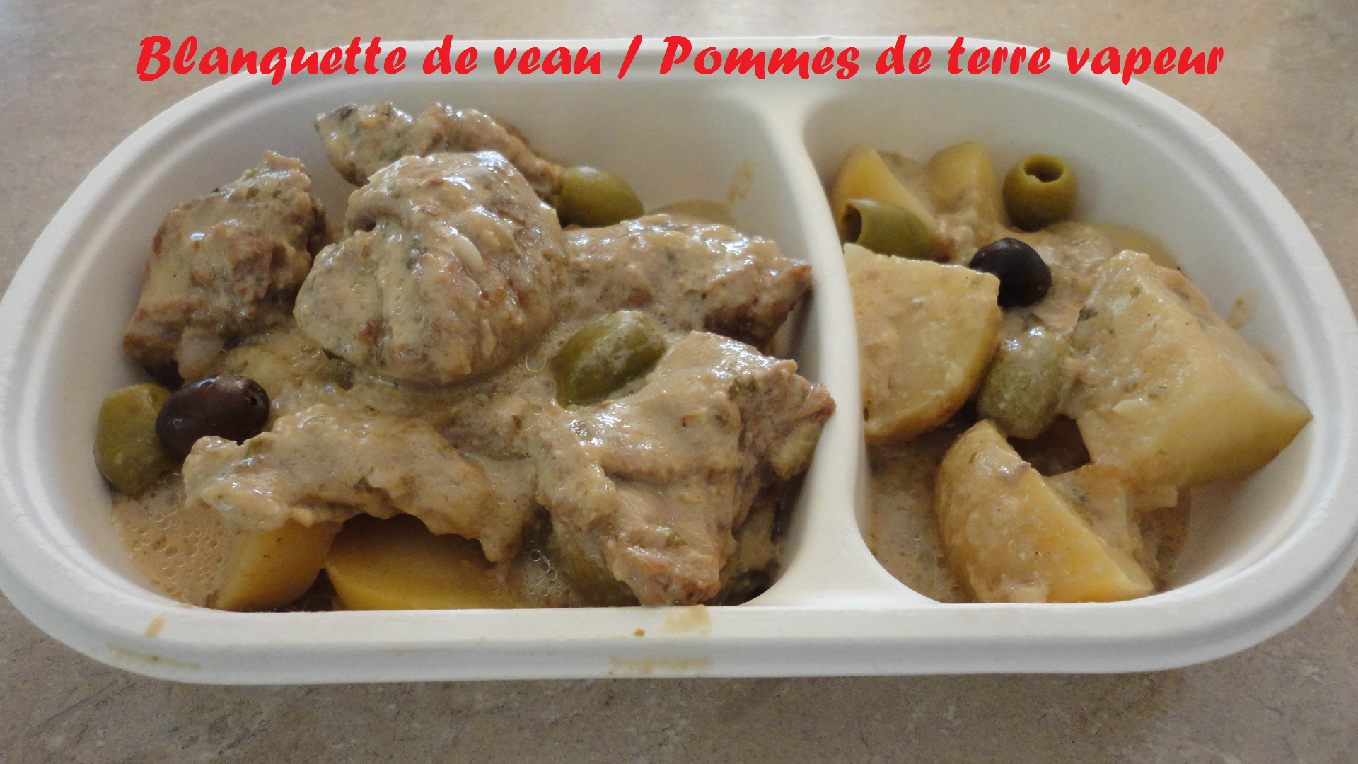 Blanquette de veau pommes de terre vapeur