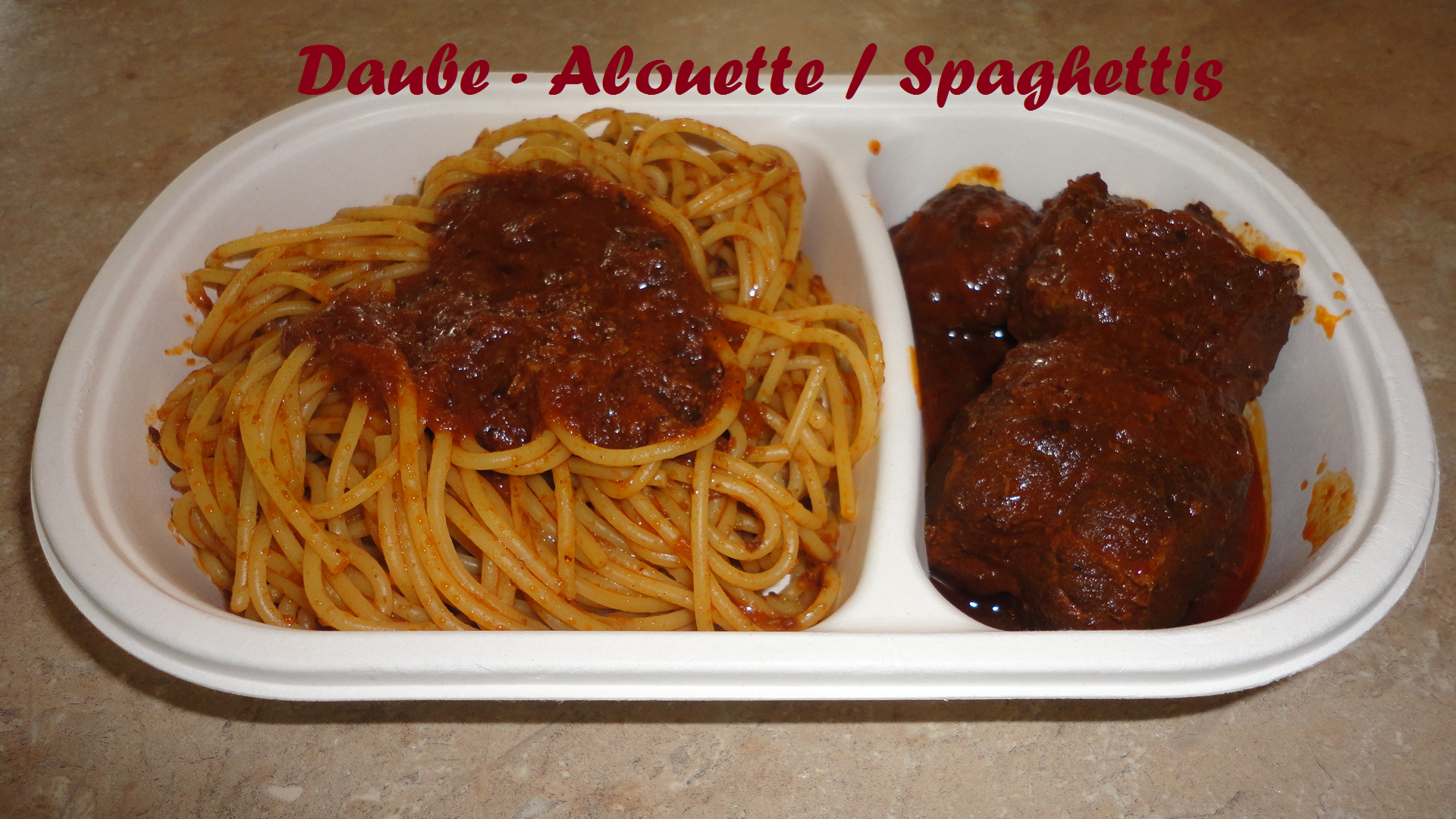 Daube alouette spaghettis