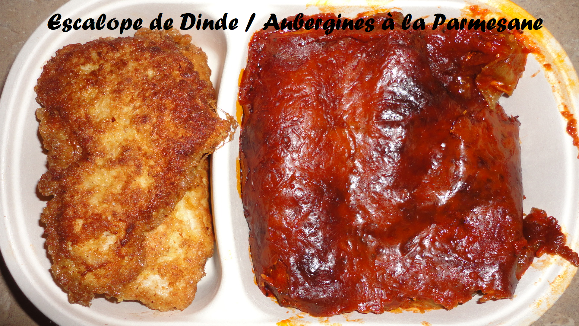 Escalope de dinde aubergines parmesane