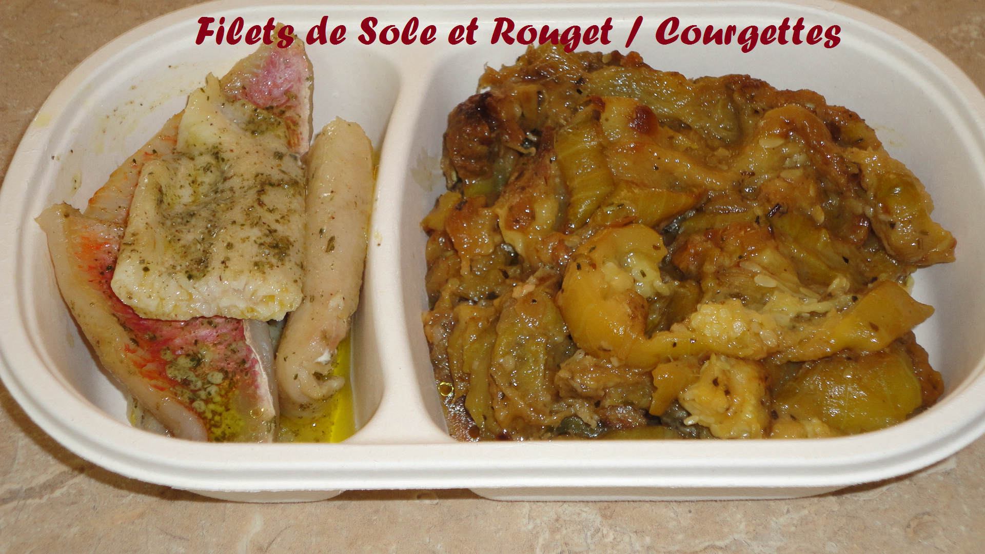Filets de sole et rouget courgettes
