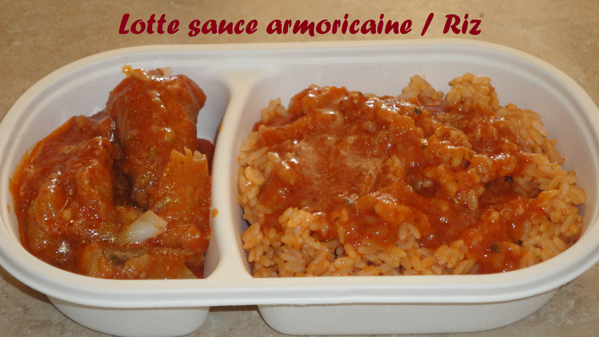 Lotte sauce armoricaine riz