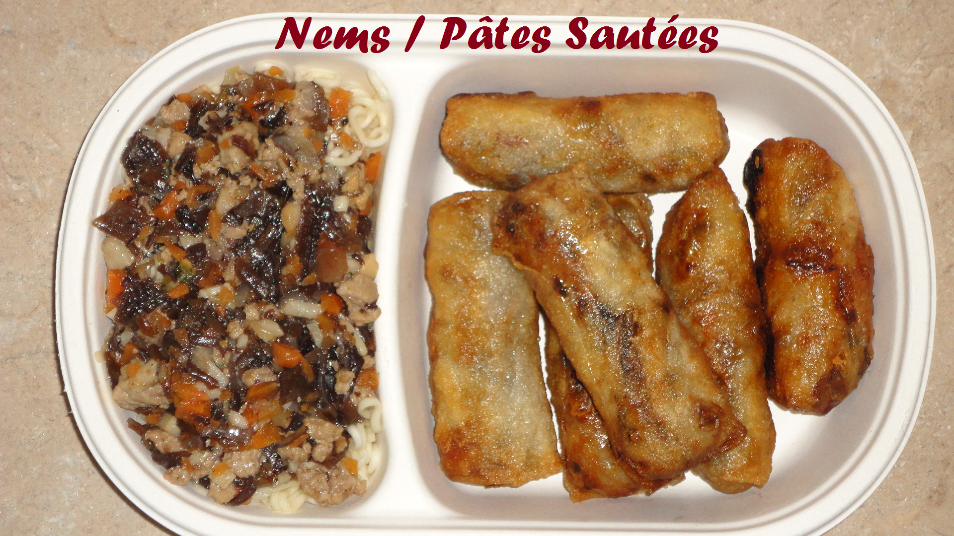 Nems pates sautees