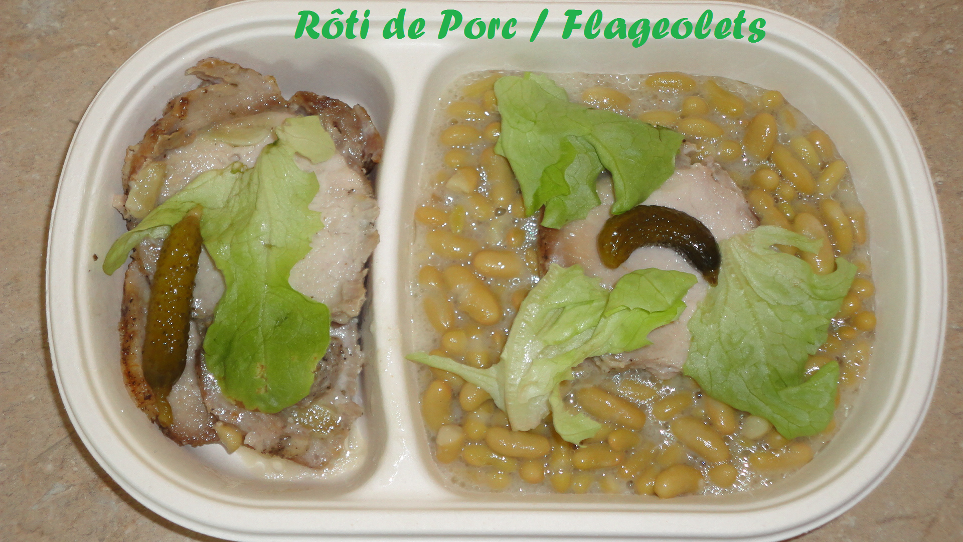 Roti de porc flageolets