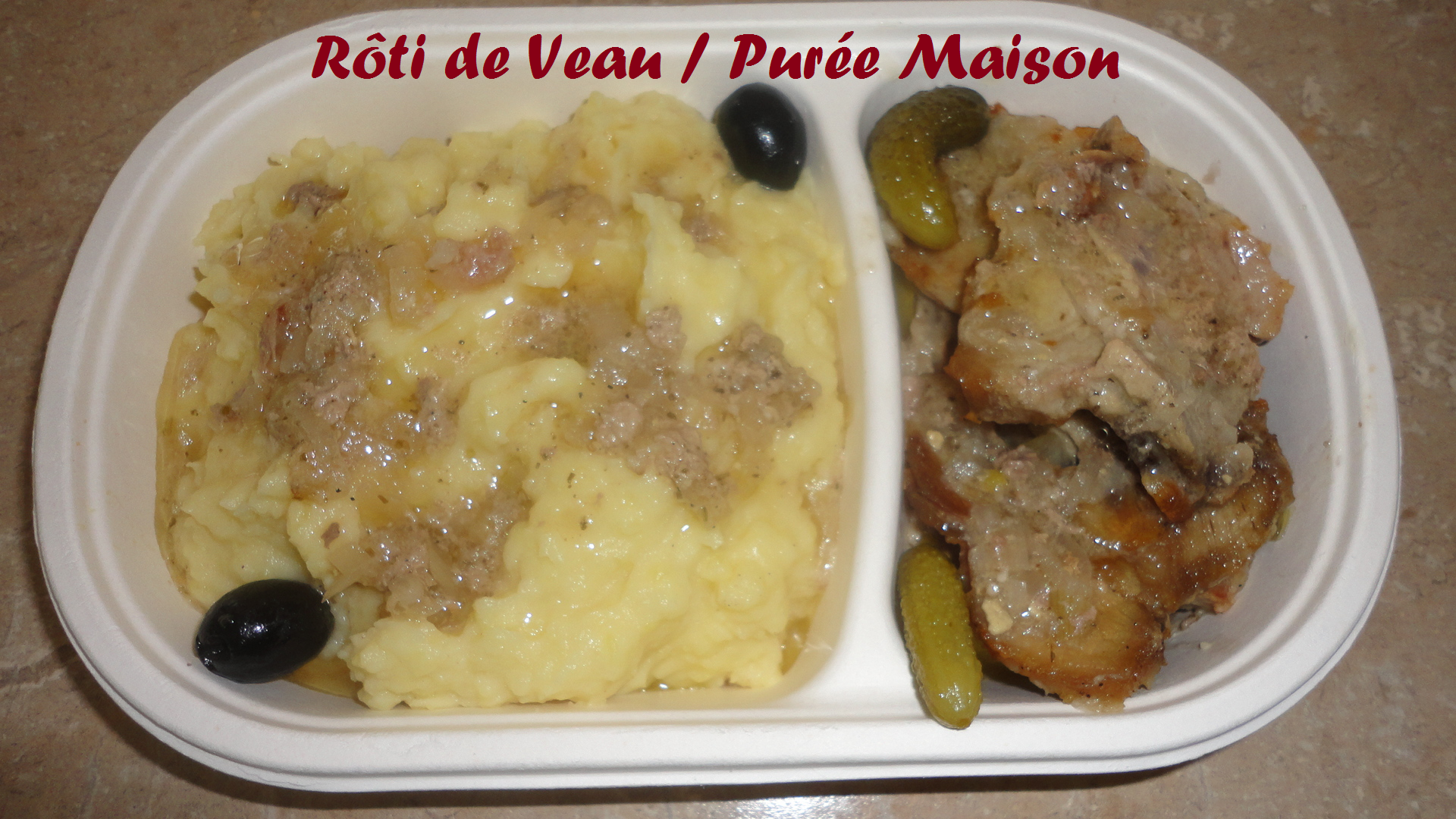 Roti de veau puree maison