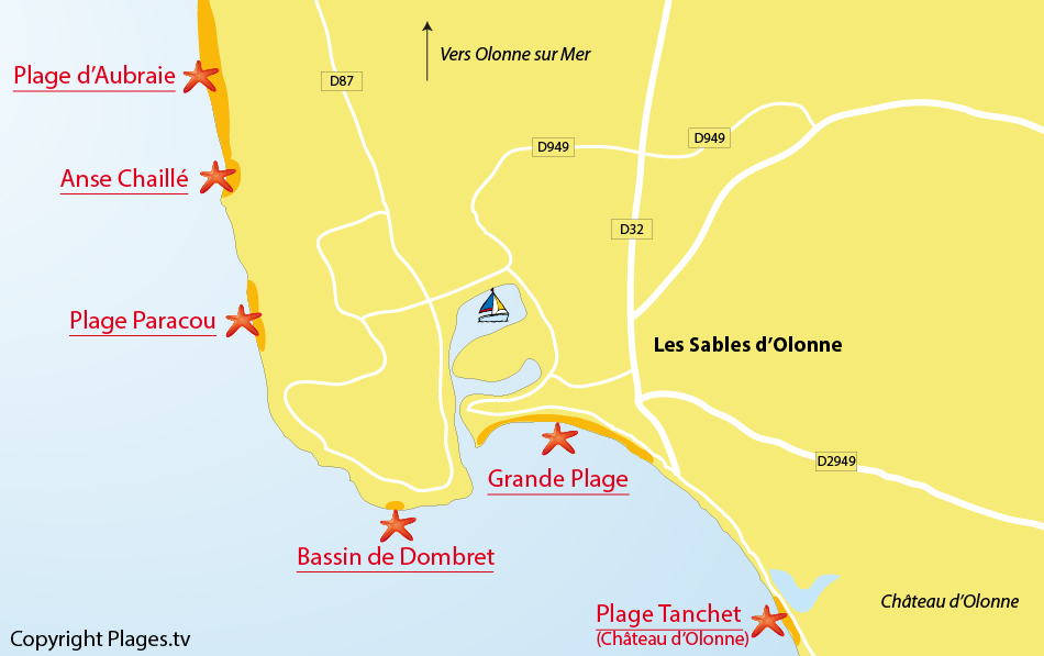 Les plages à proximités de la Chaume.