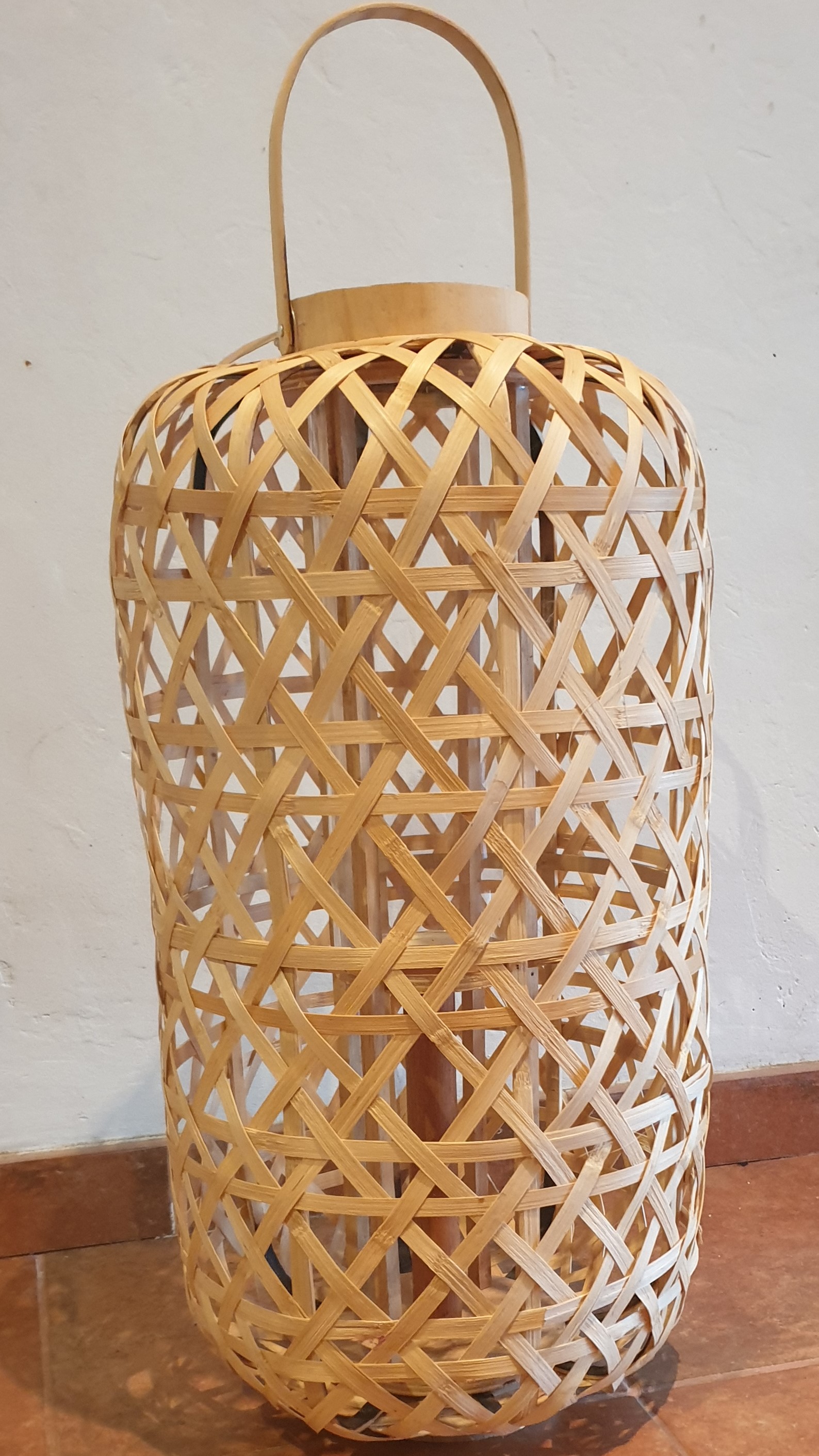 Lampe osier h 60 cms