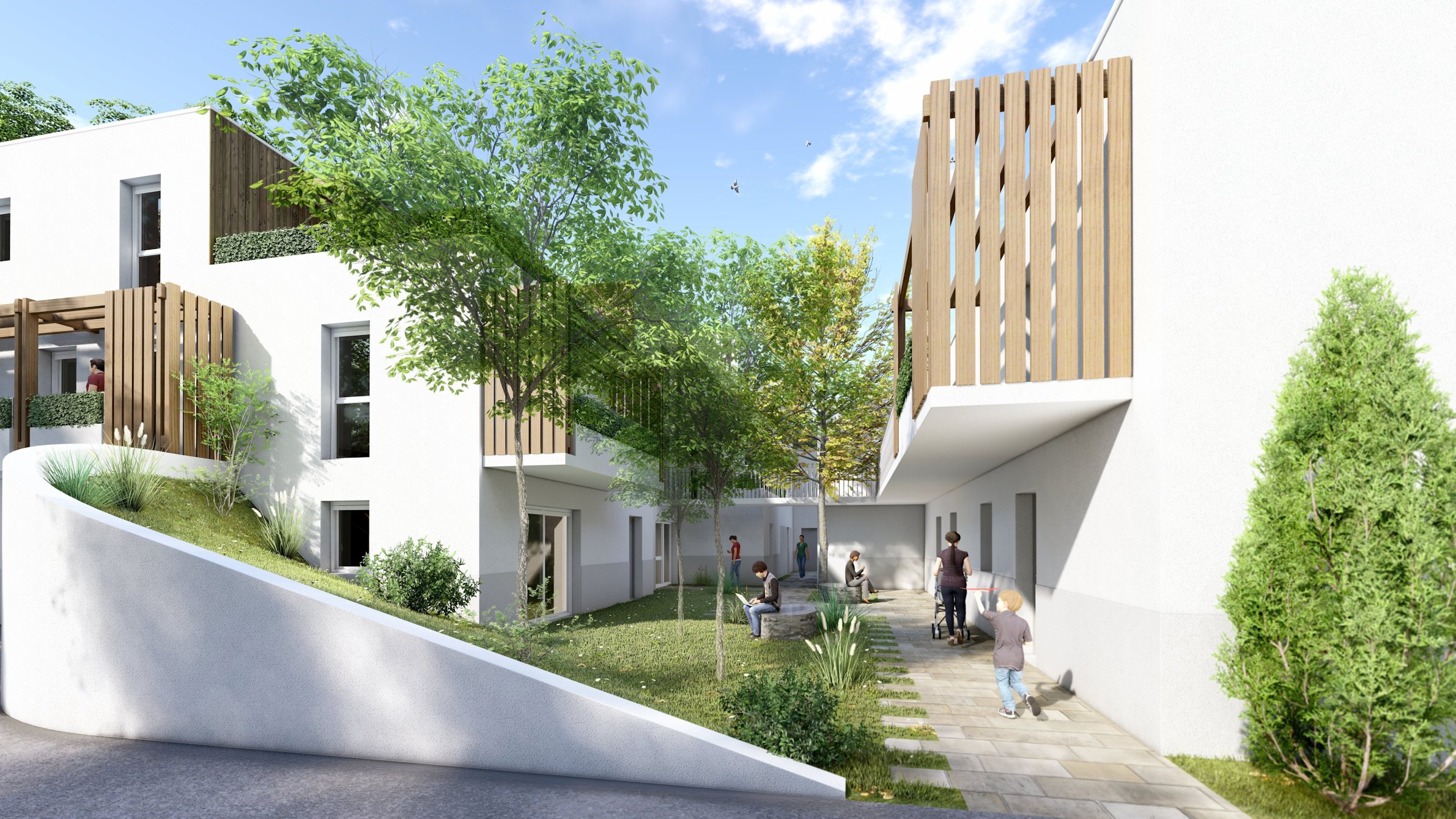 Visuel image de synthese infographie architecture logements collectifs valadie lassauguette 2