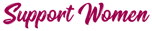 Support women - Logo - Lettres prunes