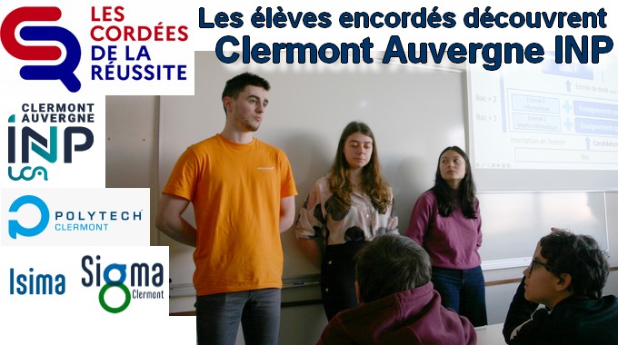 Les élèves "encordés" découvrent Clermont Auvergne INP
